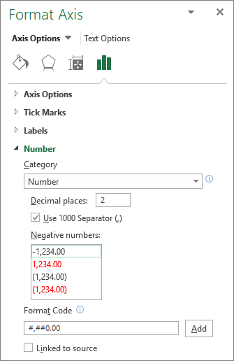 change the values of the x axis on newest excel for mac